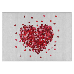 Blumenherz der Liebe Valentinstag Schneidebrett