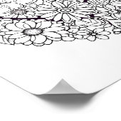 Blumenherz-Farbplakat Poster (Ecke)