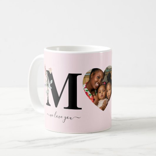 Blumenherz-Foto | Wir Liebe Sie Mama Muttertag Kaffeetasse (Vorderseite Links)