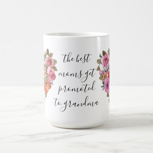 Blumenherz, für das erste Mal Oma) Kaffeetasse (Mittel)