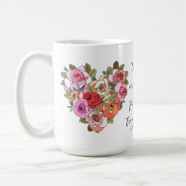 Blumenherz, für das erste Mal Oma) Kaffeetasse