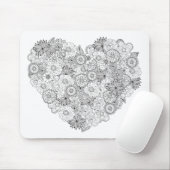 Blumenherz-Gekritzel Mousepad (Mit Mouse)
