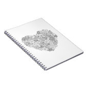 Blumenherz-Gekritzel Notizblock (Rechte Seite)