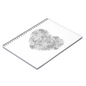 Blumenherz-Gekritzel Notizblock (Linke Seite)