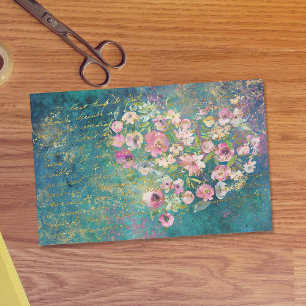 Blumenherz Gold Romantische Handschrift Entsprechu Seidenpapier