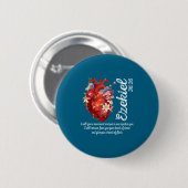 Blumenherz Hesekiel 36 26 Schrift Kunst Button (Vorne & Hinten)