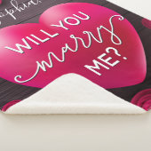 Blumenherz Hochzeitsvorschlag - Heiraten Sie mich? Sherpadecke (3/4)