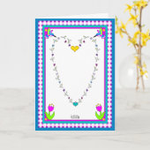 Blumenherz, Hummingbird, Buffalo Karierte Karte (Gelbe Blume)