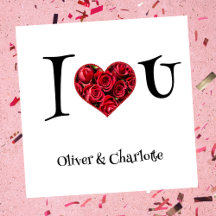 Blumenherz I Liebe You Red Heart Valentinstag