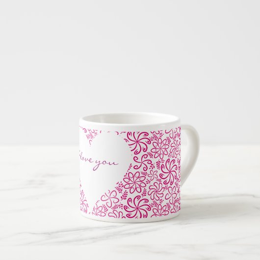 Blumenherz in rosa Weiß mit Namen Espressotasse (Vorderseite Rechts)