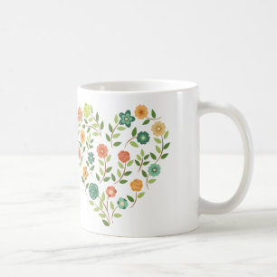 Blumenherz-Kaffee-Tasse Kaffeetasse