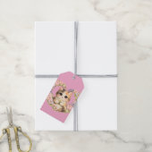 Blumenherz Kawaii Kunst Kätzchen  Geschenkanhänger (Mit Garn)