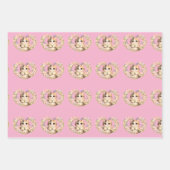 Blumenherz Kawaii Kunst Kätzchen  Geschenkpapier Set (Vorderseite 3)
