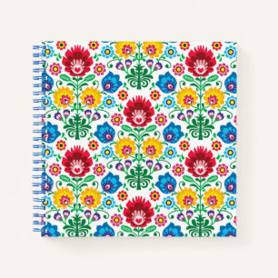 Blumenherz Kunstmuster Notizblock