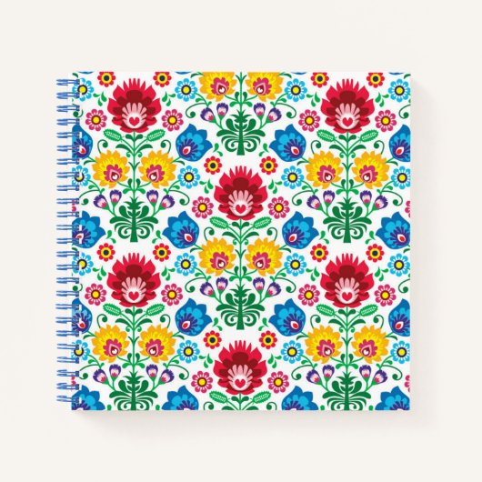 Blumenherz Kunstmuster Notizblock (Vorderseite)