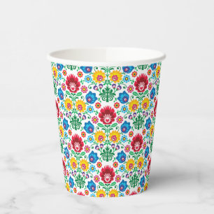 Blumenherz Kunstmuster Pappbecher