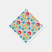 Blumenherz Kunstmuster Serviette (Ecke)