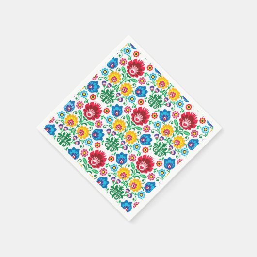 Blumenherz Kunstmuster Serviette (Ecke)