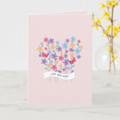 Blumenherz Liebe dich Mama Muttertag Karte (Gelbe Blume)