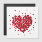 Blumenherz Liebe Valentinstag Magnetkarte (Vorne/Hinten)