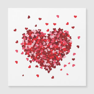 Blumenherz Liebe Valentinstag Magnetkarte
