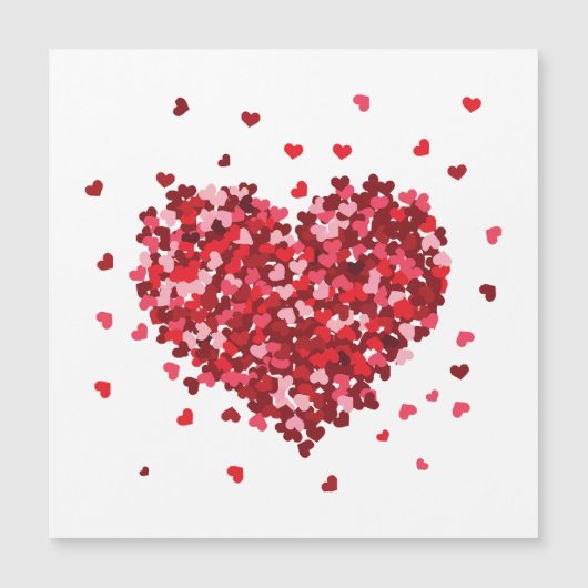 Blumenherz Liebe Valentinstag Magnetkarte (Vorderseite)