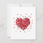 Blumenherz Liebe Valentinstag Mitteilungskarte (Vorderseite)