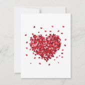 Blumenherz Liebe Valentinstag Mitteilungskarte (Rückseite)