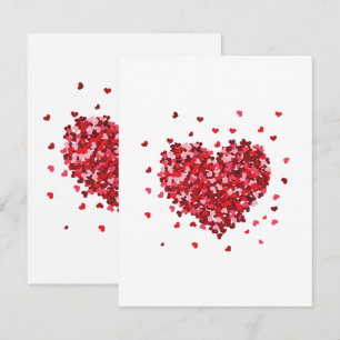 Blumenherz Liebe Valentinstag Mitteilungskarte