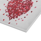 Blumenherz Liebe Valentinstag Schneidebrett (Ecke)
