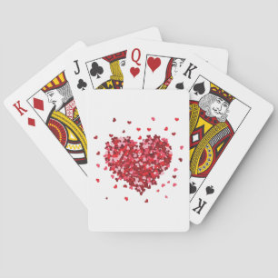 Blumenherz Liebe Valentinstag Spielkarten