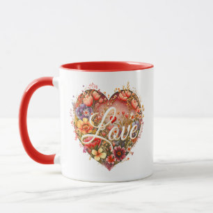 Blumenherz-Liebestasse Tasse