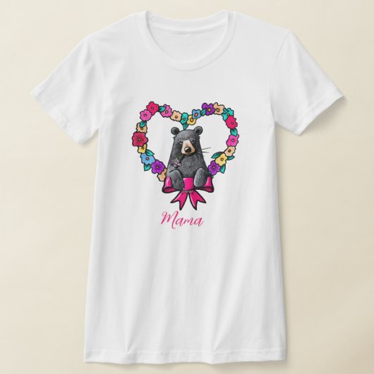 Blumenherz Mama Bear T - Shirt (Ablage )