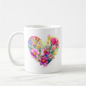 Blumenherz mit inspirierendem Zitat Kaffeetasse (Links)