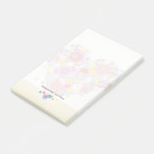 Blumenherz mit Schmetterlingen Post-it Klebezettel (angewinkelt)