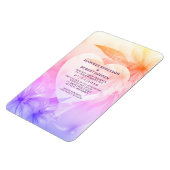 Blumenherz Orange Lila Dewdropings Wedding Einladu Magnet (Linke Seite)