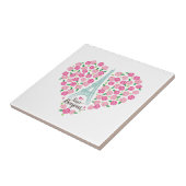 Blumenherz Paris Bonjour | Fliese (Seite)