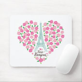 Blumenherz Paris Bonjour | Mousepad (Mit Mouse)
