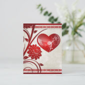 Blumenherz Postkarte (Stehend Vorderseite)