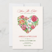 Blumenherz save the date (Vorderseite)