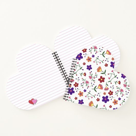 Blumenherz Spiralblock Notizblock (Innenseite)