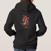 Blumenherz Sweatshirt Artistic Bloom Pullover (Rückseite)