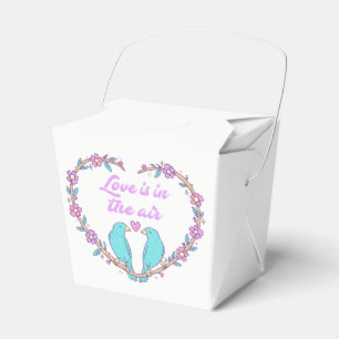 Blumenherz Türkis Liebesvögel Lila Liebe Geschenkschachtel