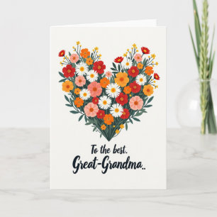 Blumenherz Ururgroßmutter Karte