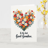 Blumenherz Ururgroßmutter Karte (Gelbe Blume)