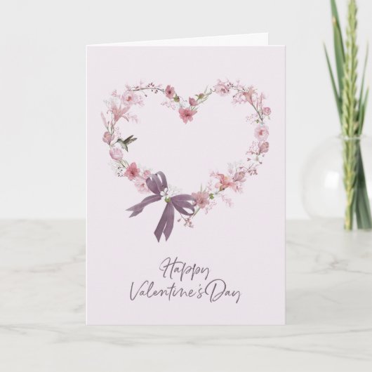 Blumenherz Valentinstagskarte Karte (Vorderseite)