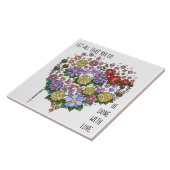 Blumenherz, Vers aus 1 Korinthen 16:14 Fliese (Seite)