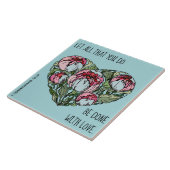 Blumenherz, Vers aus 1 Korinthen 16:14 Fliese (Seite)