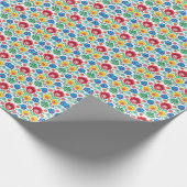 Blumenherz-Volkskunst-Muster Geschenkpapier (Ecke)