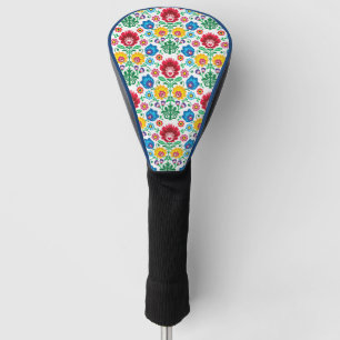 Blumenherz-Volkskunst-Muster Golf Headcover